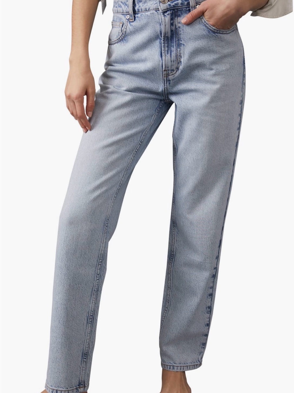 Free People we the free Pacifica High Waist Non-stretch Straight Leg